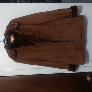 CATO FAUX SUED & FUR JACKET